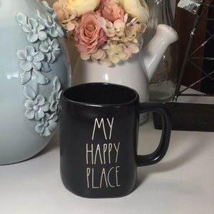 Rae Dunn MY HAPPY PLACE Black Mug